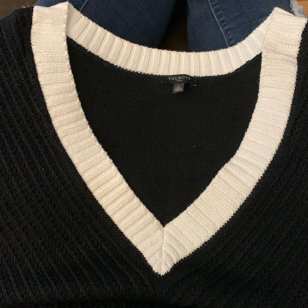 Talbots 2x V neck sweater vest plus